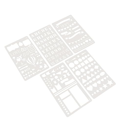 SOIMISS 10 Stück Handlettering Schablonen für DIY Kunstprojekte Kreative Mandala Schablonen Wiederverwendbare Zeichenvorlagen für Scrapbooking und Journaling von SOIMISS