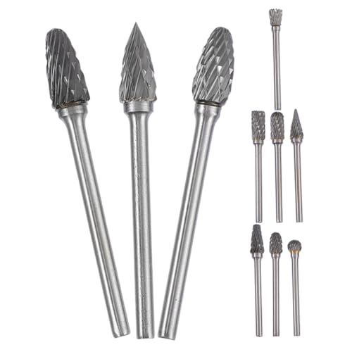 SOIMISS 10 Stück Hartmetall Frässtifte Teiliges Doppelschnitt Rotary Burrs für Holz und Metall Schnitzen Gravieren Entgraten Polieren Hartmetallfräser mit Schaft für Präzise SOIMISS 10 Stück Hartmetall Frässtifte Teiliges Doppelschnitt Rotary Burrs für Holz und Metall Schnitzen Gravieren Entgraten Polieren Hartmetallfräser mit Schaft für Präzise von SOIMISS