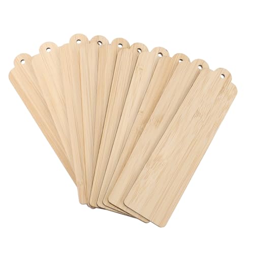 SOIMISS 10 Stück Holz Lesezeichen Rohlinge Basteln DIY Buchzeichen aus Bambus für Kreative Handwerksprojekte Dekoration für Partys und Personalisierte Geschenke SOIMISS 10 Stück Holz Lesezeichen Rohlinge Basteln DIY Buchzeichen aus Bambus für Kreative Handwerksprojekte Dekoration für Partys und Personalisierte Geschenke von SOIMISS