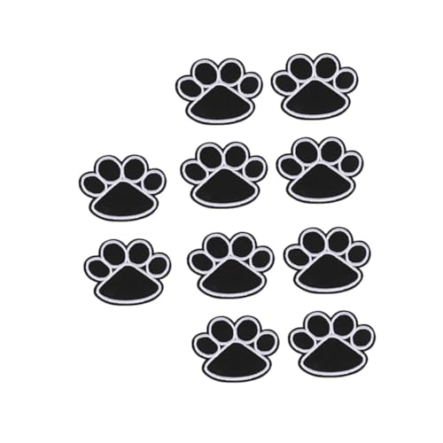 SOIMISS 10 Stück Hundepfoten Bügel Patches Gestickte Applikationen für Kleidung Taschen und Mehr Hochwertige Stoffaufnäher für Kreative Dekoration von SOIMISS