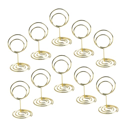 SOIMISS 10 Stück Metall Memo Clips Runde Kartenhalter Tischkartenhalter für Hochzeit Restaurant Party Fotohalter Stabile Nachricht Tischnummernhalter Goldfarben SOIMISS 10 Stück Metall Memo Clips Runde Kartenhalter Tischkartenhalter für Hochzeit Restaurant Party Fotohalter Stabile Nachricht Tischnummernhalter Goldfarben von SOIMISS
