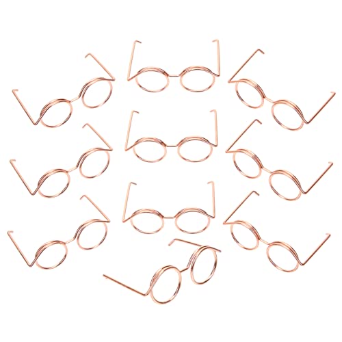 SOIMISS 10 Stück Metallbrille kleine Puppenbrille Kleid kindertagsgeschenke puppenspielzeug bastelsets für kauspielzeug Brillen zum Anziehen der Puppe Sonnenbrillen für Puppen von SOIMISS