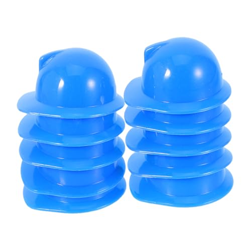 SOIMISS 10 Stück Mini-Bauhut tiermütze doll Accessories DIY Puppenhut Puppenkleidung Accessoire Tierhut Mini-Puppenmütze Baumeisterhut für Kappe Vogelhut Puppe Mini-Helme Plastik Blue von SOIMISS