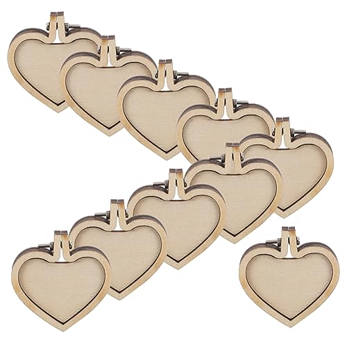 SOIMISS 10 Stück Mini Stickrahmen Holz Herzform für DIY Schmuck und Handwerk Leicht und Tragbar für Kreative Bastelprojekte und Stickerei SOIMISS 10 Stück Mini Stickrahmen Holz Herzform für DIY Schmuck und Handwerk Leicht und Tragbar für Kreative Bastelprojekte und Stickerei von SOIMISS