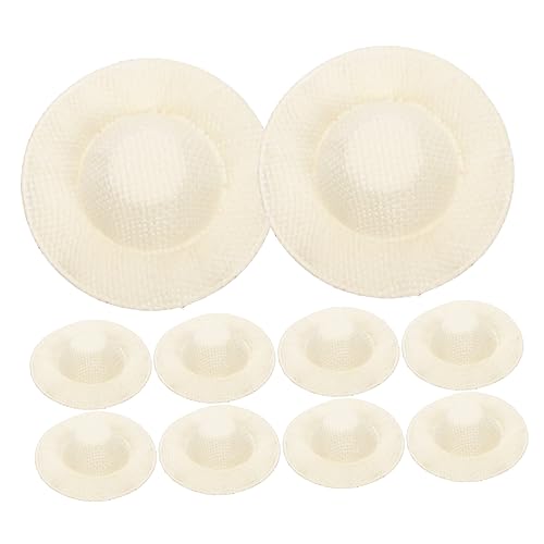 SOIMISS 10 Stück Mini Strohhutspielzeugzubehör Kopfbedeckung kleine Strohhüte zum Basteln winzig Mädchen Zubehör für die Puppenherstellung Miniaturhüte für Puppen Puppenhüte Stoff Beige SOIMISS 10 Stück Mini Strohhutspielzeugzubehör Kopfbedeckung kleine Strohhüte zum Basteln winzig Mädchen Zubehör für die Puppenherstellung Miniaturhüte für Puppen Puppenhüte Stoff Beige von SOIMISS