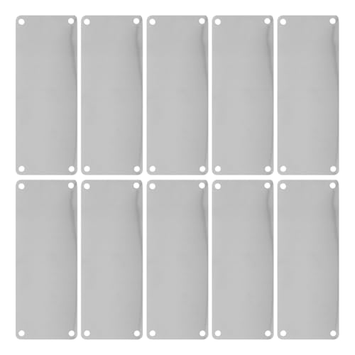 SOIMISS 10 Stück Namensschild Blanko Platten für Gravur Professionelles Schild für Home Office mit Löchern für Diy Engravierung Rostfreies Metall SOIMISS 10 Stück Namensschild Blanko Platten für Gravur Professionelles Schild für Home Office mit Löchern für Diy Engravierung Rostfreies Metall von SOIMISS