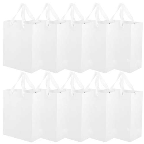 SOIMISS 10 Stück Papiertüten mit Henkel Wiederverwendbare Geschenktüten für Geburtstagsfeiern Hochzeiten und Anlässe Robustes Papier Gestaltung von SOIMISS