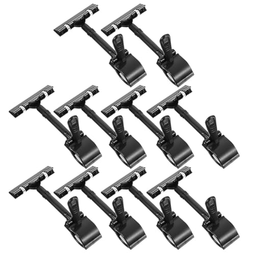 SOIMISS 10 Stück Preismappe Für Clip-tag-halter Mit Zeichenclips Tag -clip Halteklammern Cliphalter Zeichenhalter Clips Inhaber Schild Warenzeichenhalter Fotozeichenclip Plastik Schwarz von SOIMISS