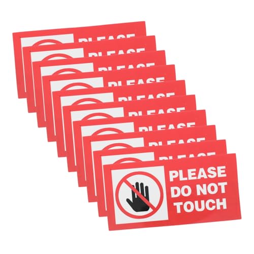 SOIMISS 10 Stück Teiliges Bitte nicht Berühren Aufkleber Selbstklebende Vinyl Warnschild Aufkleber mit Klarer Sicherheitsbotschaft für Türen Fenster Maschinen Werkstätten Schulen SOIMISS 10 Stück Teiliges Bitte nicht Berühren Aufkleber Selbstklebende Vinyl Warnschild Aufkleber mit Klarer Sicherheitsbotschaft für Türen Fenster Maschinen Werkstätten Schulen von SOIMISS