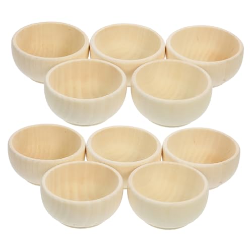 SOIMISS 10 Stück Teiliges DIY Holzschalen Unbehandelte Mini Holzschalen Naturholz für Bastelprojekte Malen und Dekorieren für Hochzeiten und Feste SOIMISS 10 Stück Teiliges DIY Holzschalen Unbehandelte Mini Holzschalen Naturholz für Bastelprojekte Malen und Dekorieren für Hochzeiten und Feste von SOIMISS