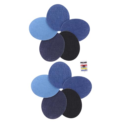 SOIMISS 10 Stück Teiliges Denim Flicken Oval zum Aufbügeln und Aufnähen für Jeans Jacken Rucksäcke Hüte mit Nähset Weicher Dicker Baumwollstoff Vielseitig für Kleidung Reparatur und DIY SOIMISS 10 Stück Teiliges Denim Flicken Oval zum Aufbügeln und Aufnähen für Jeans Jacken Rucksäcke Hüte mit Nähset Weicher Dicker Baumwollstoff Vielseitig für Kleidung Reparatur und DIY von SOIMISS