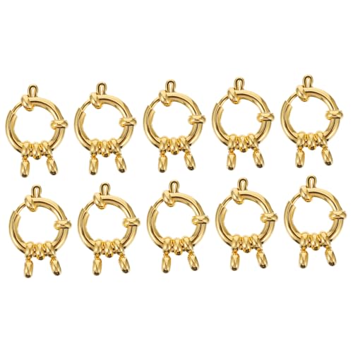 SOIMISS 10 Stück Teiliges Goldene Edelstahl Armband Verschlüsse Karabinerhaken DIY Schmuckherstellung Zubehör für Halsketten und Armbänder Langlebig Hautfreundlich SOIMISS 10 Stück Teiliges Goldene Edelstahl Armband Verschlüsse Karabinerhaken DIY Schmuckherstellung Zubehör für Halsketten und Armbänder Langlebig Hautfreundlich von SOIMISS