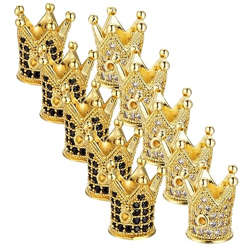SOIMISS 10 Stück Teiliges Krone Form Perlen für DIY Schmuck Zirkonia Beads für Armbänder und Geeignet für Kreative Bastelprojekte Hautfreundlichem Gefertigt von SOIMISS