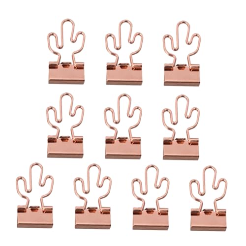 SOIMISS 10 Stück Teiliges Metall Binder Clips in Roségold Stabile Büroklammern aus Hochwertigem Metall Langlebige Papierklemmen für Schule Büro und Dokumentenorganisation von SOIMISS