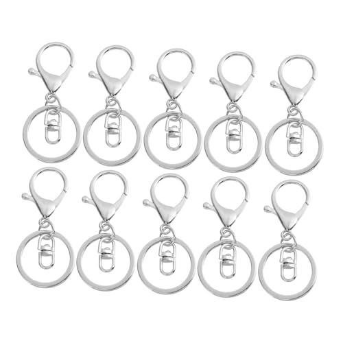 SOIMISS 10 Stück Teiliges Metall Schlüsselanhänger mit Drehhaken und Schnellverschluss Robuste Lanyard Karabiner für DIY Schlüsselanhänger Taschen und Zipper Anhänger Silberfarben Leicht SOIMISS 10 Stück Teiliges Metall Schlüsselanhänger mit Drehhaken und Schnellverschluss Robuste Lanyard Karabiner für DIY Schlüsselanhänger Taschen und Zipper Anhänger Silberfarben Leicht von SOIMISS