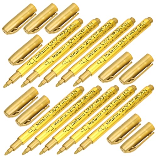 SOIMISS 10 Stück Teiliges Metalllackstifte in Gold Wasserfeste Öl Paint Marker mit Feiner Spitze Langlebig und Farbecht für DIY Handzeichnung Basteln Markieren und Kreative Kunstprojekte SOIMISS 10 Stück Teiliges Metalllackstifte in Gold Wasserfeste Öl Paint Marker mit Feiner Spitze Langlebig und Farbecht für DIY Handzeichnung Basteln Markieren und Kreative Kunstprojekte von SOIMISS