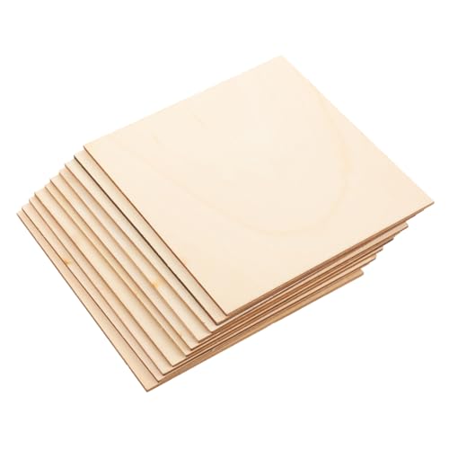 SOIMISS 10 Stück Teiliges Quadratische Holzstücke Unbemalt DIY Holzscheiben Bastelholzplatten Flache Kanten Gleichmäßige Dicke für Malerei Modellbau Handwerk Dekoration von SOIMISS