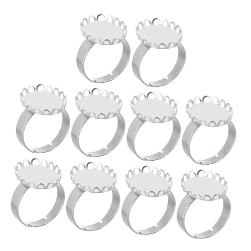 SOIMISS 10 Stück Teiliges Ring Basen für DIY Schmuckherstellung Runde Finger Ring Trays Langlebige Metall Ringunterlagen zum Basteln Individueller Ringe für Damen SOIMISS 10 Stück Teiliges Ring Basen für DIY Schmuckherstellung Runde Finger Ring Trays Langlebige Metall Ringunterlagen zum Basteln Individueller Ringe für Damen von SOIMISS