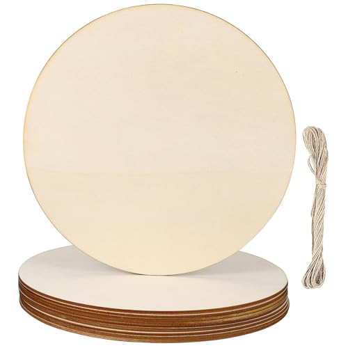 SOIMISS 10 Stück Teiliges Runde Holzscheiben Natürliche Holzkreise mit Seilen DIY Basteln Malen Dekorationen für Wand Hochzeit Party Feier SOIMISS 10 Stück Teiliges Runde Holzscheiben Natürliche Holzkreise mit Seilen DIY Basteln Malen Dekorationen für Wand Hochzeit Party Feier von SOIMISS