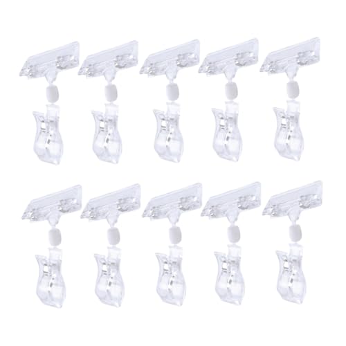SOIMISS 10 Stück Teiliges T Förmige Transparente Preisschildhalter Clips Doppelköpfige Etikettenhalter für Supermarktregale Einfach zu Befestigen für Einzelhandel und Shops SOIMISS 10 Stück Teiliges T Förmige Transparente Preisschildhalter Clips Doppelköpfige Etikettenhalter für Supermarktregale Einfach zu Befestigen für Einzelhandel und Shops von SOIMISS