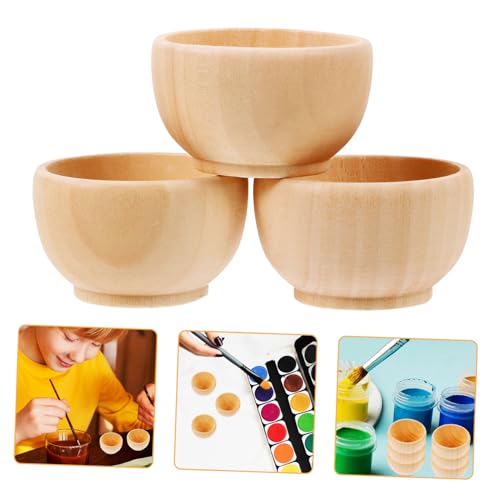 SOIMISS 10 Stück Teiliges Unbemalter Kleiner Holzschalen aus Langlebigem Naturholz Fein Geschliffen für DIY bastelprojekte Tischdekorationen und Partyaccessoires Vielseitig für von SOIMISS