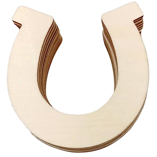 SOIMISS 10 Stück Teiliges Unvollendeter Hufeisenförmiger Holzscheiben DIY Holzstückchen für Bastelprojekte Kreative Dekorationen für Partys und Zuhause Glattes und Langlebiges Material von SOIMISS