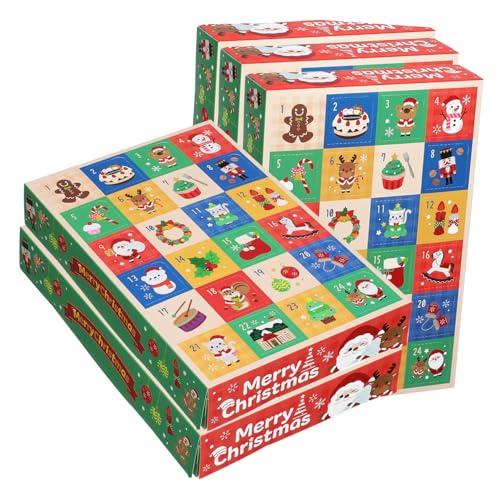 SOIMISS 10 Stück Teiliges Weihnachts Countdown Kalender Diy Geschenkbügel für Festtage Leere Pappboxen für Kreative Weihnachtsüberraschungen zum Befüllen und Verschenken von SOIMISS