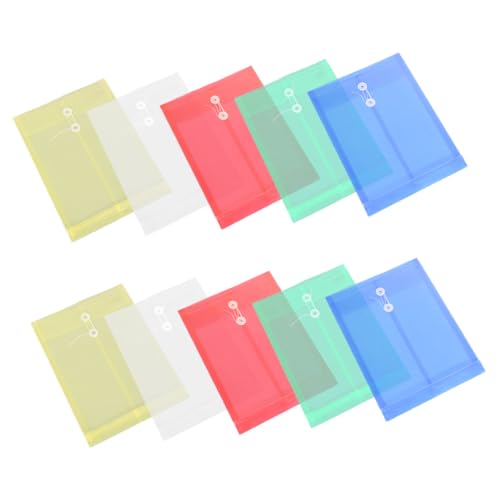 SOIMISS 10 Stück Transparent Dokumentenmappe Teilig Wasserdichte PP Tasche für Schule Büroorganisation Vielseitige Aufbewahrung für Dokumente Fotos und Karten von SOIMISS