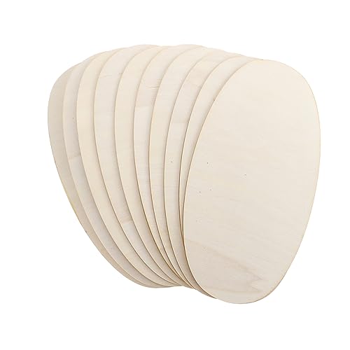 SOIMISS 10 Stück Unbehandelte Holzscheiben für Diy Bastelarbeiten Ovales Holzdekor für Hochzeiten und Partys zum Zeichnen Färben und Beschriften von SOIMISS
