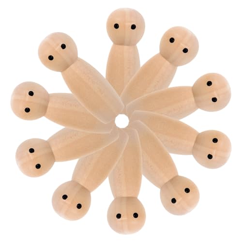 SOIMISS 10 Stück Unbemalte Holzfiguren zum Bemalen DIY Blanko holzpuppen aus Naturbelassenem Holz Handliche Mini holzstifte für Kreative Bastelprojekte und Kinderzimmerdeko SOIMISS 10 Stück Unbemalte Holzfiguren zum Bemalen DIY Blanko holzpuppen aus Naturbelassenem Holz Handliche Mini holzstifte für Kreative Bastelprojekte und Kinderzimmerdeko von SOIMISS