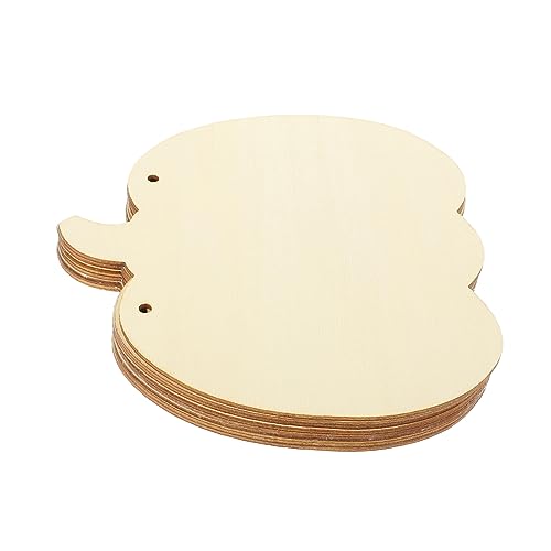 SOIMISS 10 Stück Unfertige Holz Kürbisformen für Diy Halloween Dekorationen Bastelmaterial für Kreative Projekte mit Glatter Oberfläche für Herbst Feiern und Bastelarbeiten von SOIMISS