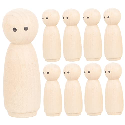 SOIMISS 10 Stück Unfertige Holzpuppen zum Bemalen DIY Graffiti Figuren für Dekoration für Bastelprojekte Holzspielzeug für Familie und von SOIMISS