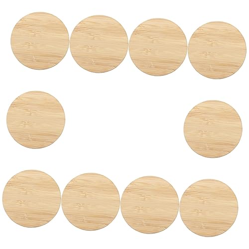 SOIMISS 10 Stück Unvollendete Runde Diy Malplatten Bambus für Bastelarbeiten für Hochzeitsdekorationen Natürliche und Sichere Materialien von SOIMISS