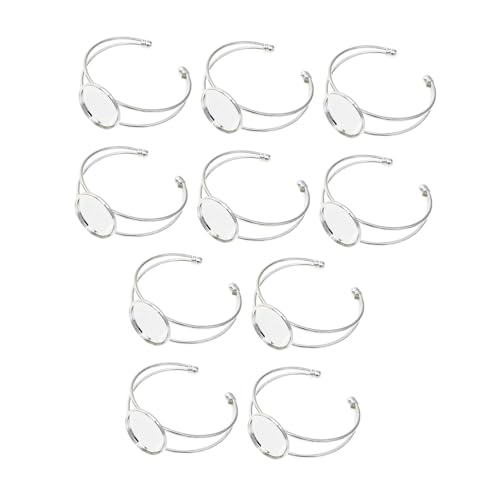 SOIMISS 10 Stück Verstellbare Kupfer Armreif Rohlinge DIY Armband Basis für Charms Schmuckherstellung Silberfarben Langlebig Praktisch SOIMISS 10 Stück Verstellbare Kupfer Armreif Rohlinge DIY Armband Basis für Charms Schmuckherstellung Silberfarben Langlebig Praktisch von SOIMISS