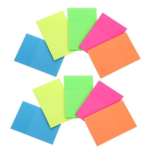 SOIMISS 10 Stück Wiederverwendbare Durchsichtige Memo Klebezettel Pack für Notizen To Do Listen und Kreative Planungen Praktisch für Büro Schule und Zuhause von SOIMISS