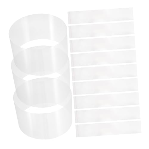 SOIMISS 100 Blatt Kuchenrollendekoration Kuchendekoration Und Zuckerguss Hochzeit Mousse-kragen Abdeckung Umgeben Schaum Rand Umgebung Diy -kuchenkragen Kuchen Liefert Plastik Transparent von SOIMISS