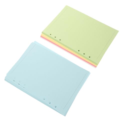 SOIMISS 100 Blatt Nachfüllpapier Farben Lochung Liniert für Planer und Notizbücher Vielseitige Einlagen für Budget Ordner und Studiennotizen von SOIMISS