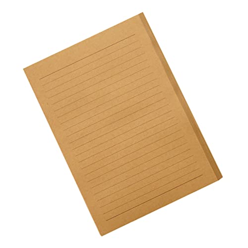 SOIMISS 100 Blatt Retro Kraftpapier Briefpapier Liniert und Einseitig Hochwertiges Schreibpapier für Bürobedarf und Basteln Elegantes Design für Persönliche Notizen von SOIMISS