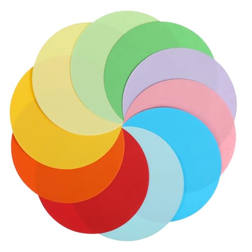 SOIMISS 100 Blatt Rundes Bastelpapier Set für Doppelseitiges Faltpapier Farben Durchmesser für Kreative Papier Cutting Projekte Scrapbooking und Dekoration SOIMISS 100 Blatt Rundes Bastelpapier Set für Doppelseitiges Faltpapier Farben Durchmesser für Kreative Papier Cutting Projekte Scrapbooking und Dekoration von SOIMISS