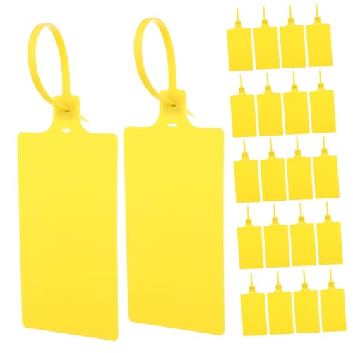 SOIMISS 100 Stück Anhänger Zum Aufhängen Klebeetiketten Stichworte Leere Beschriftungsschilder Etikettierungs -tags Kabelanhänger Kabeletiketten Etiketten Für Kabel Das Etikett Pp Yellow von SOIMISS