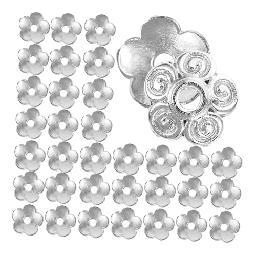 SOIMISS 100 Stück Blumenperlen Kappen aus Robustem Legierungsmetall Spacer Perlen Schmuck Zubehör für DIY Halsketten Armbänder Stabile und Elegante Schmuckbastel Accessoires von SOIMISS