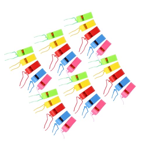 SOIMISS 100 Stück Bunte Trillerpfeifen mit Umhängeband Multifunktionale Sportpfeifen für Trainer Schiedsrichter und Partys für Sportveranstaltungen SOIMISS 100 Stück Bunte Trillerpfeifen mit Umhängeband Multifunktionale Sportpfeifen für Trainer Schiedsrichter und Partys für Sportveranstaltungen von SOIMISS