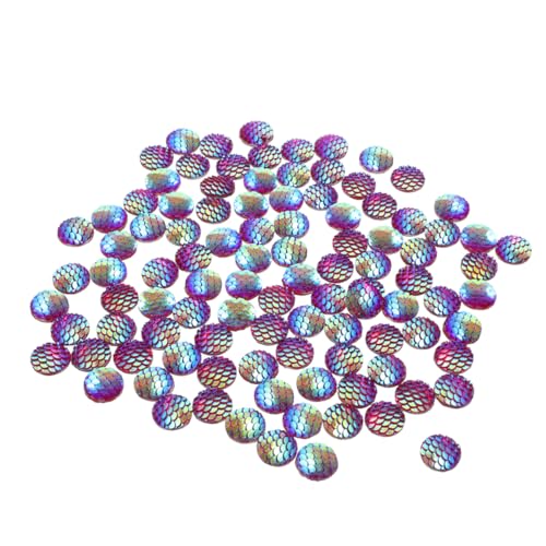SOIMISS 100 Stück Flache Runde Meerjungfrauen Schuppen Diy Bastel Rhinestones Vielseitig für Schmuckherstellung und Kleidung Dekoration von SOIMISS