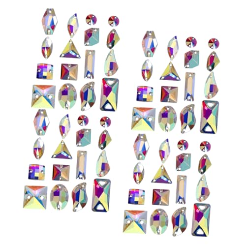 SOIMISS 100 Stück Flachrückige Strasssteine DIY Bastelmaterialien für Kreative Projekte Wasserfall Ab Glitzer für Kleidung Taschen und Dekorationen Pack von SOIMISS