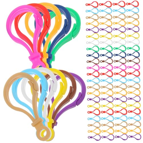 SOIMISS 100 Stück Glühbirne Schnalle bastel materialien bastelbedarf Lobster Claw Verschluss schnappen Karabinerverschlüsse kleiner Karabinerverschluss Karabinerhaken Plastik Colorful von SOIMISS