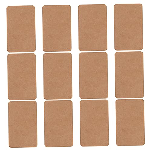 SOIMISS 100 Stück Kraftpapier Karteikarten Blanko und Lernkarten Beschriften DIY Lesezeichen und Memo Karten Stabile Braune Papiersets für Schule Büro Zuhause Vielseitig Einsetzbar von SOIMISS