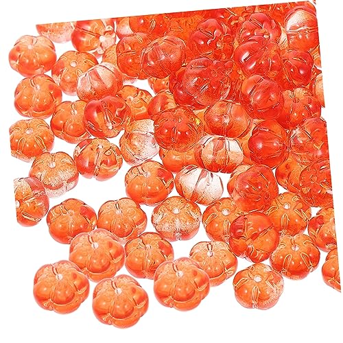 SOIMISS 100 Stück Kürbis Spacer Perlen Glaslose Perlen für Thanksgiving Schmuckherstellung Diy Zubehör für Armbänder und Deko Bastelbedarf für Feste und Kreative Projekte von SOIMISS