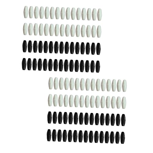 SOIMISS 100 Stück Kunststoff Sicherheitsverschluss Schnallen Barrel Connectors für Armbänder Schlüsselbänder DIY Schmuckherstellung Leicht Robust Schwarz und Weiß Vielseitig Einsetzbar von SOIMISS