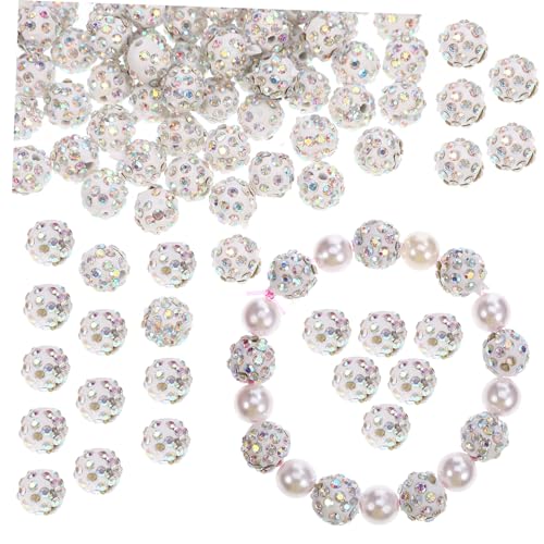SOIMISS 100 Stück Rhinestone Spacer Beads für DIY Schmuckherstellung Bunte Bastelperlen für Armbänder und Kreative Projekte von SOIMISS
