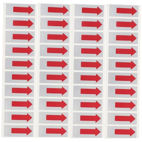 SOIMISS 100 Stück Rote Aufkleber Selbstklebend Transparente Klebelabels zum Versiegeln von Müllsäcken Auto und Schutzfolien Sichtbare Öffnungspfeile für Einfache Kennzeichnung und Sichere von SOIMISS